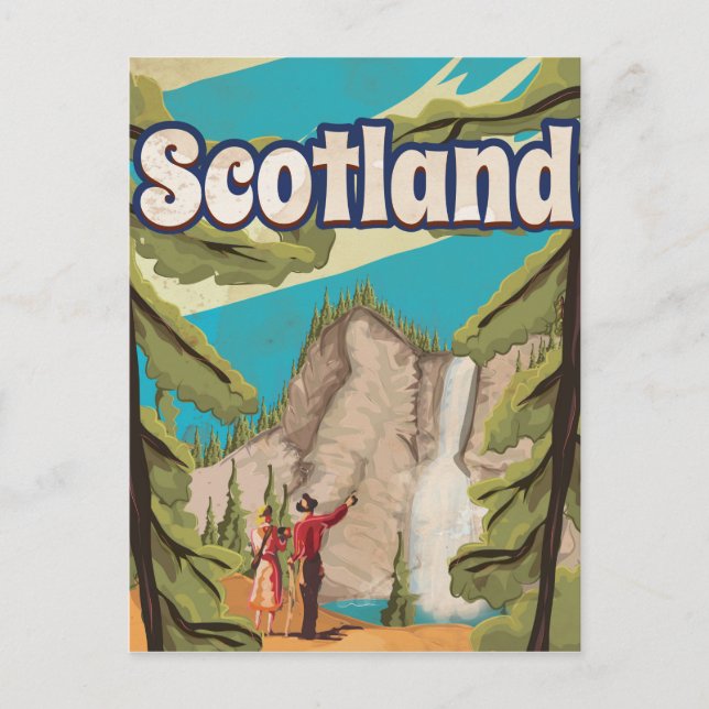 Carte Postale Affiche de voyage vintage Écosse (Devant)