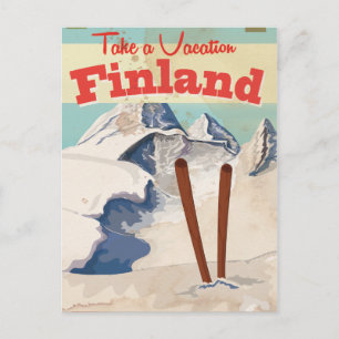 Carte Postale Affiche de voyage vintage Finlande