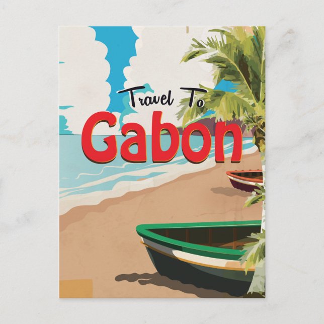 Carte Postale Affiche de voyage vintage Gabon (Devant)