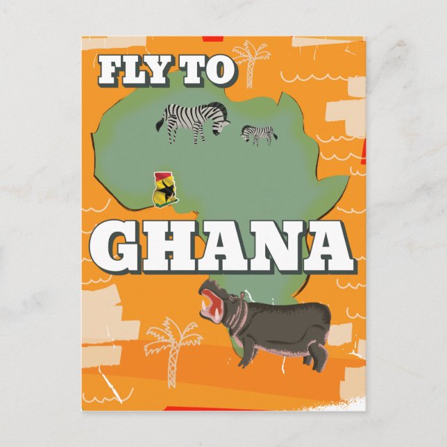 Carte Postale Affiche de voyage vintage Ghana (Devant)
