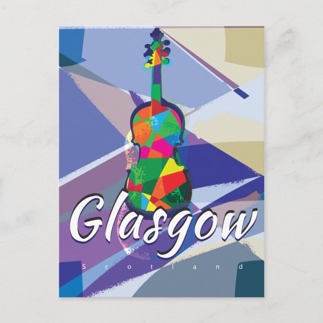 Carte Postale Affiche de voyage vintage Glasgow, Écosse (Devant)