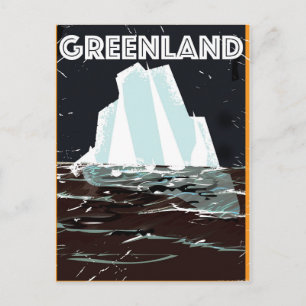 Carte Postale Affiche de voyage vintage Groenland