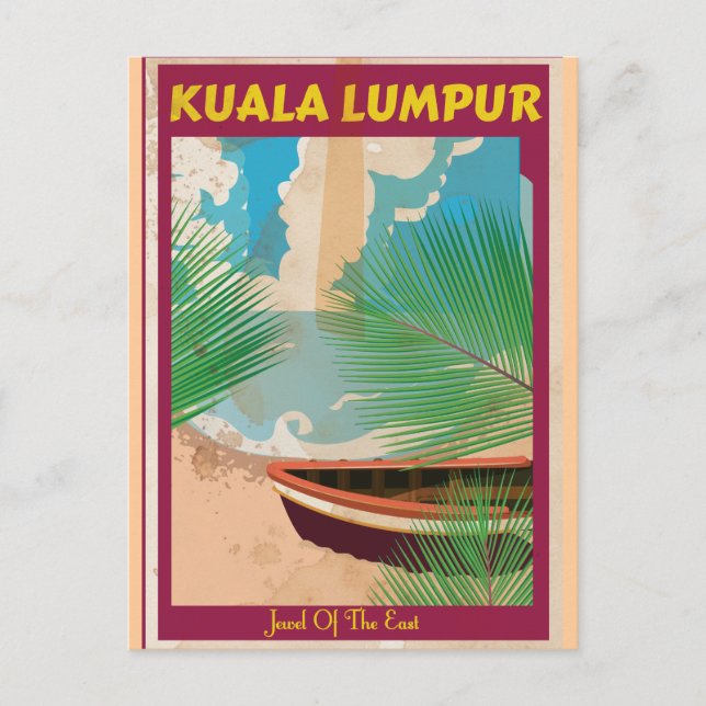 Carte Postale Affiche de voyage vintage Kuala Lumpur (Devant)