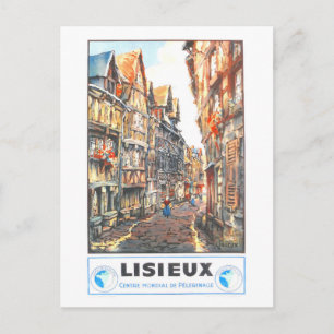 Carte Postale Affiche de voyage vintage Lisieux