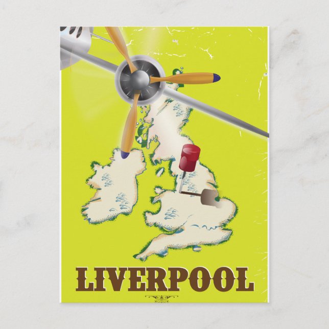 Carte Postale Affiche de voyage vintage Liverpool (Devant)
