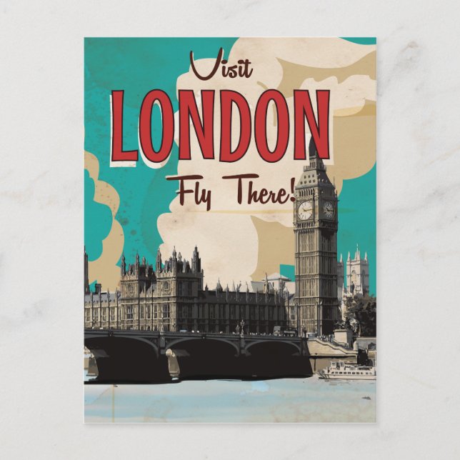 Carte Postale Affiche de voyage vintage Londres (Devant)