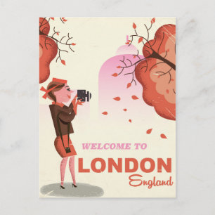 Carte Postale Affiche de voyage vintage Londres, Angleterre