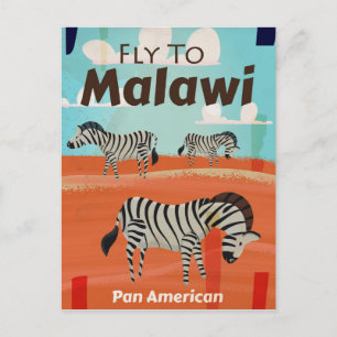Carte Postale Affiche de voyage vintage Malawi