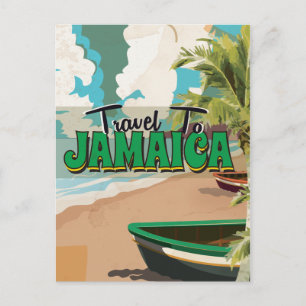 Carte Postale Affiche de voyage vintage mariage Jamaïque