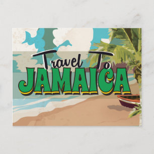 Carte Postale Affiche de voyage vintage mariage Jamaïque