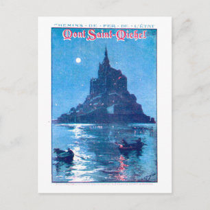 Carte Postale Affiche de voyage vintage Mont Saint-Michel
