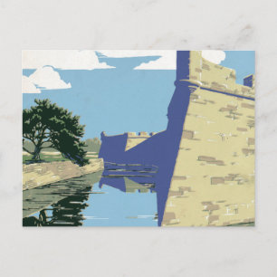 Carte Postale Affiche de voyage vintage montrant Fort Marion