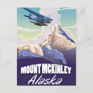 Carte Postale Affiche de voyage vintage Mount McKinley