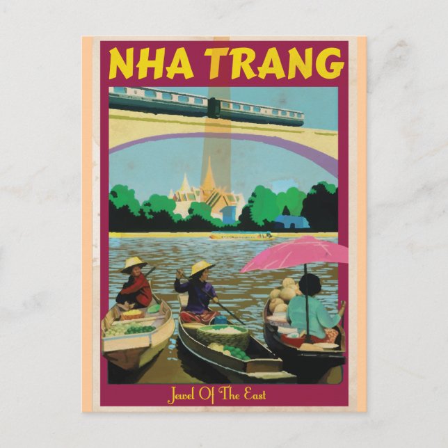 Carte Postale Affiche de voyage vintage Nha Trang (Devant)