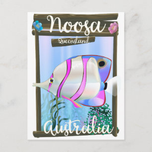 Carte Postale Affiche de voyage vintage Noosa Australie