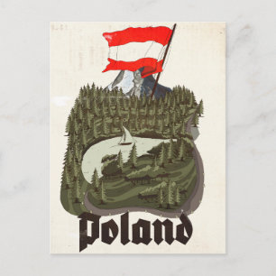 Carte Postale Affiche de voyage vintage Pologne