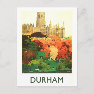 Carte Postale Affiche de voyage vintage pour Durham en Angleterr