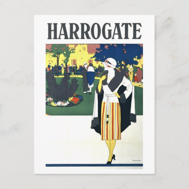 Carte Postale Affiche de voyage vintage pour Harrogate (Devant)
