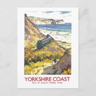 Carte Postale Affiche de voyage vintage pour la côte du Yorkshir
