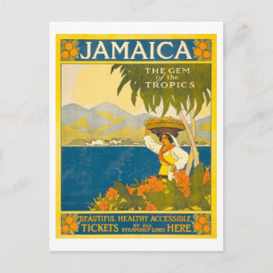 Carte Postale Affiche de voyage vintage pour la Jamaïque