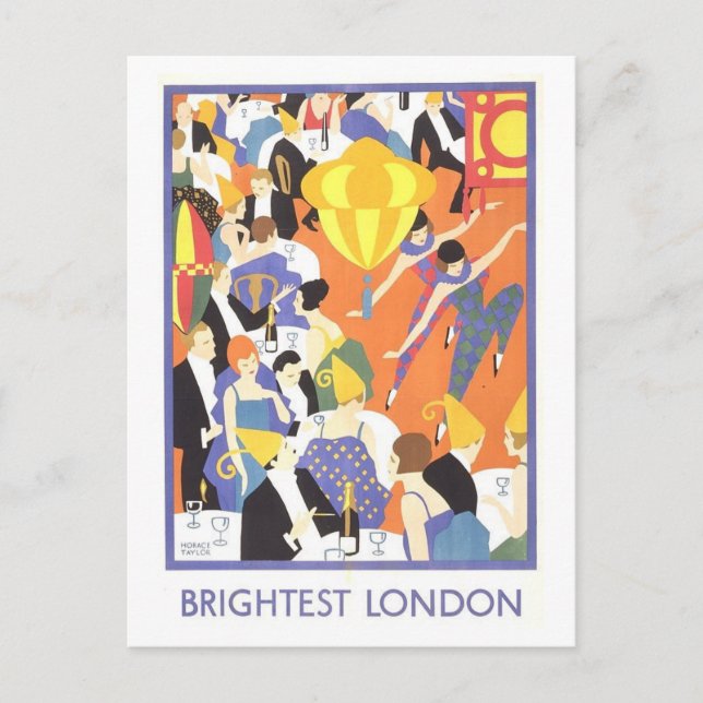 Carte Postale Affiche de voyage vintage pour Londres (Devant)