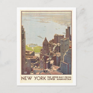 Carte Postale Affiche de voyage vintage pour New York City
