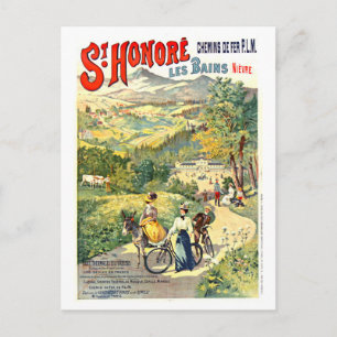 Carte Postale Affiche de voyage vintage pour Saint-Honoré-les-Ba