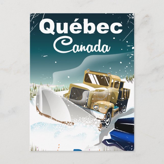 Carte Postale Affiche de voyage vintage Québec Canada (Devant)