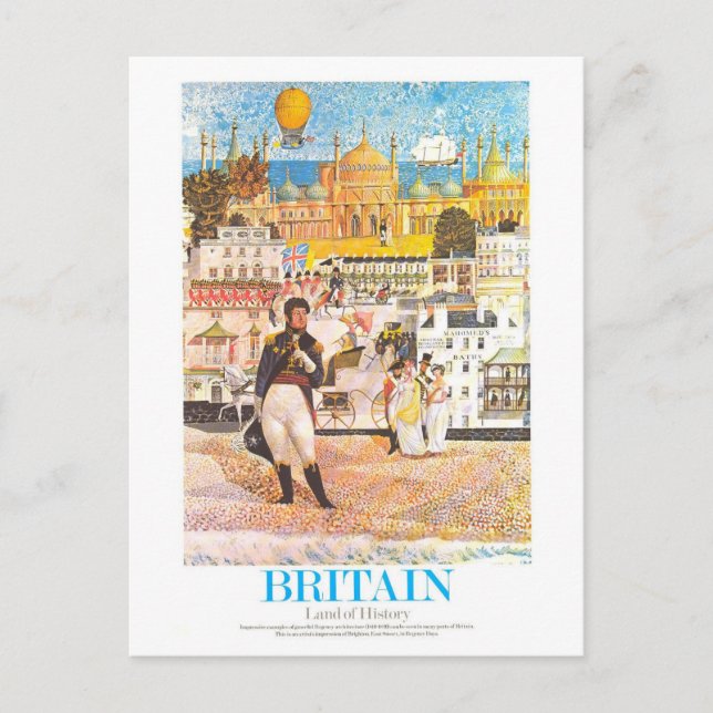 Carte Postale Affiche de voyage vintage Regency Brighton (Devant)