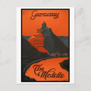 Carte Postale Affiche de voyage vintage restaurée d'Allemagne