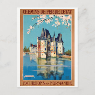 Carte Postale Affiche de voyage vintage restaurée de France Norm