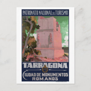 Carte Postale Affiche de voyage vintage restaurée de Tarragona E