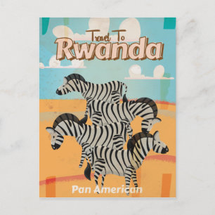 Carte Postale Affiche de voyage vintage Rwanda