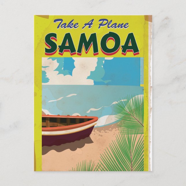 Carte Postale Affiche de voyage vintage Samoa (Devant)