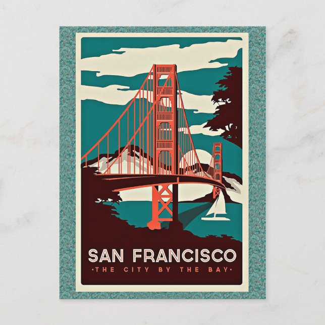 Carte Postale Affiche de voyage vintage San Francisco (Devant)