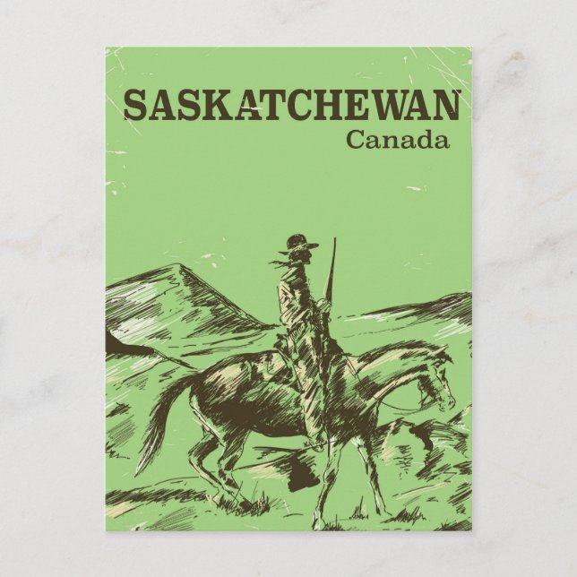 Carte Postale Affiche de voyage vintage Saskatchewan Canada (Devant)