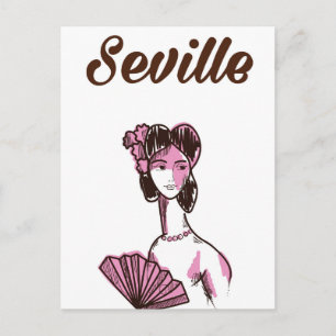 Carte Postale Affiche de voyage vintage Séville Espagne