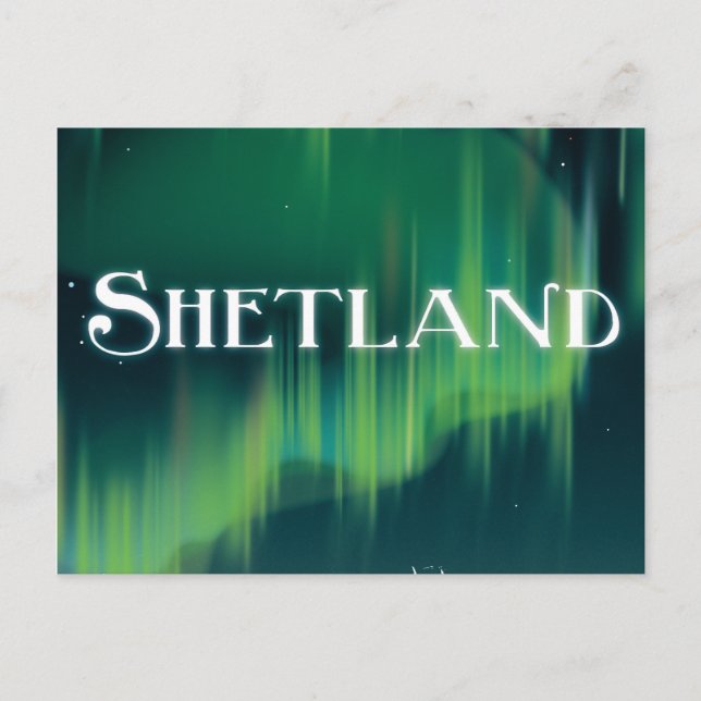 Carte Postale Affiche de voyage vintage Shetland (Devant)