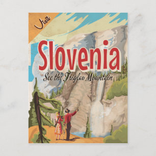 Carte Postale Affiche de voyage vintage Slovénie