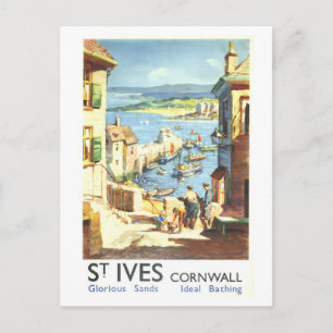 Carte Postale Affiche de voyage vintage St. Ives Cornwall