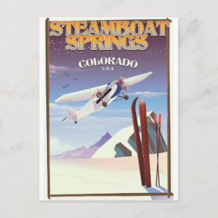Carte Postale Affiche de voyage vintage Steamboat Springs colora