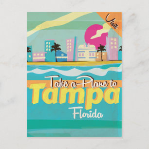 Carte Postale Affiche de voyage vintage Tampa, Floride.