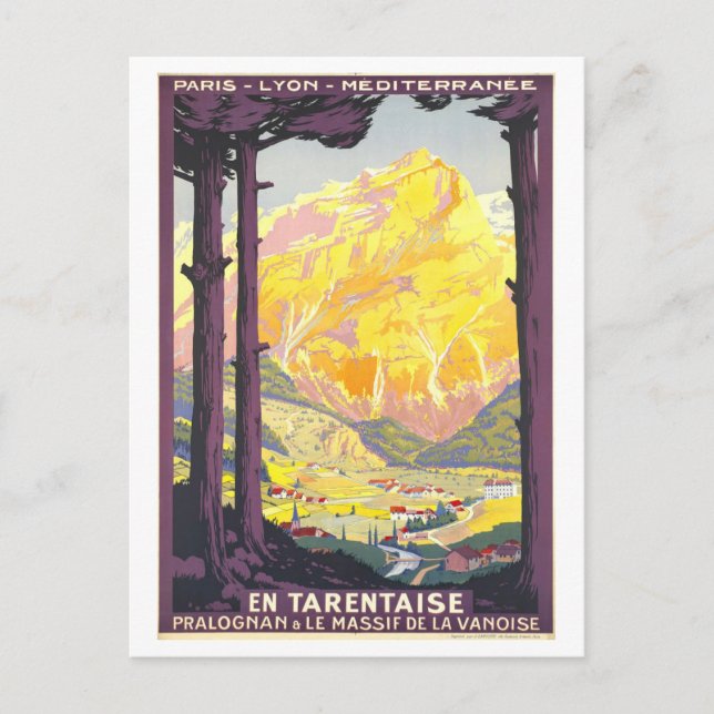 Carte Postale Affiche de voyage vintage Tarentaise (Devant)