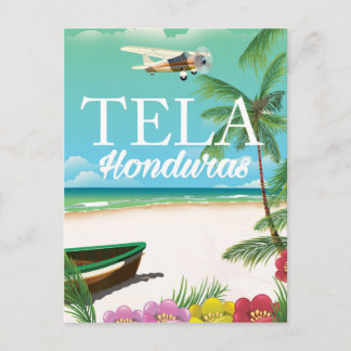 Carte Postale Affiche de voyage vintage Tela Honduras