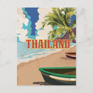 Carte Postale Affiche de voyage vintage Thaïlande