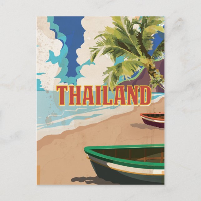 Carte Postale Affiche de voyage vintage Thaïlande (Devant)