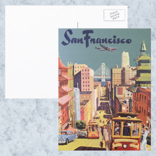 Carte Postale Affiche de voyage vintage Tramways de San Francisc