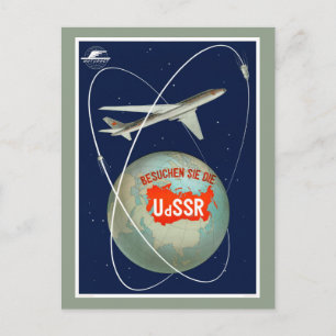 Carte Postale Affiche de voyage vintage URSS Union Soviétique Re