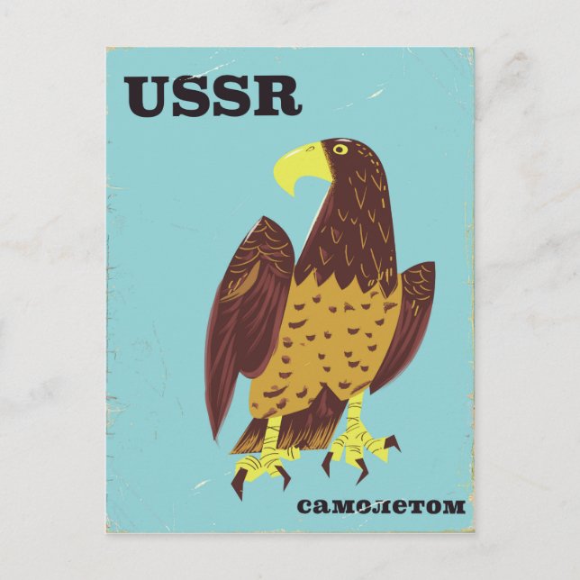 Carte Postale Affiche de voyage vintage USSR Eagle (Devant)
