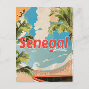 Carte Postale Affiche de voyage vintage vacances Sénégal.